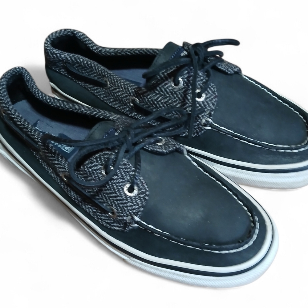 Sperry Men's Size 8 Wool Blend Upper Black Boat Shoes - Picture 5 of 7